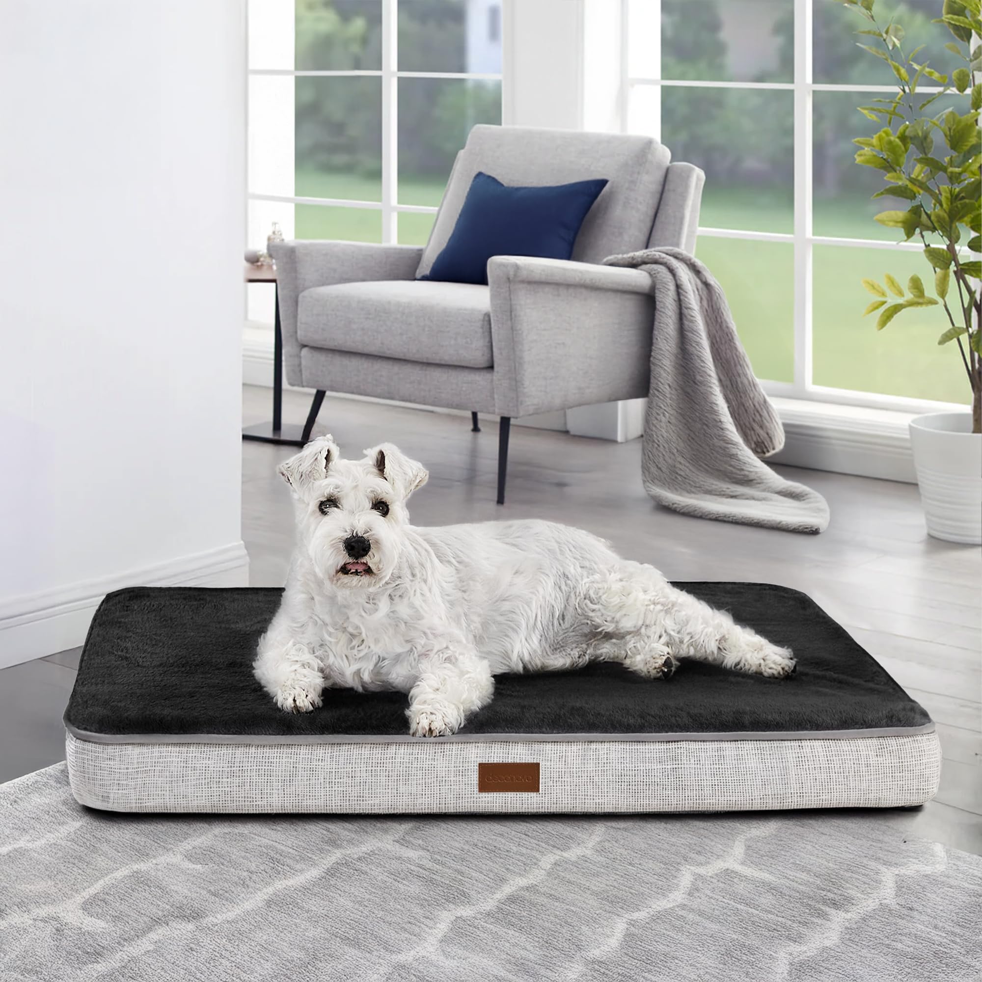 PetWell Orthopedic Dog Bed – Plush Faux Fur, Washable Cover, Non-Slip Base | Small, Medium, Large