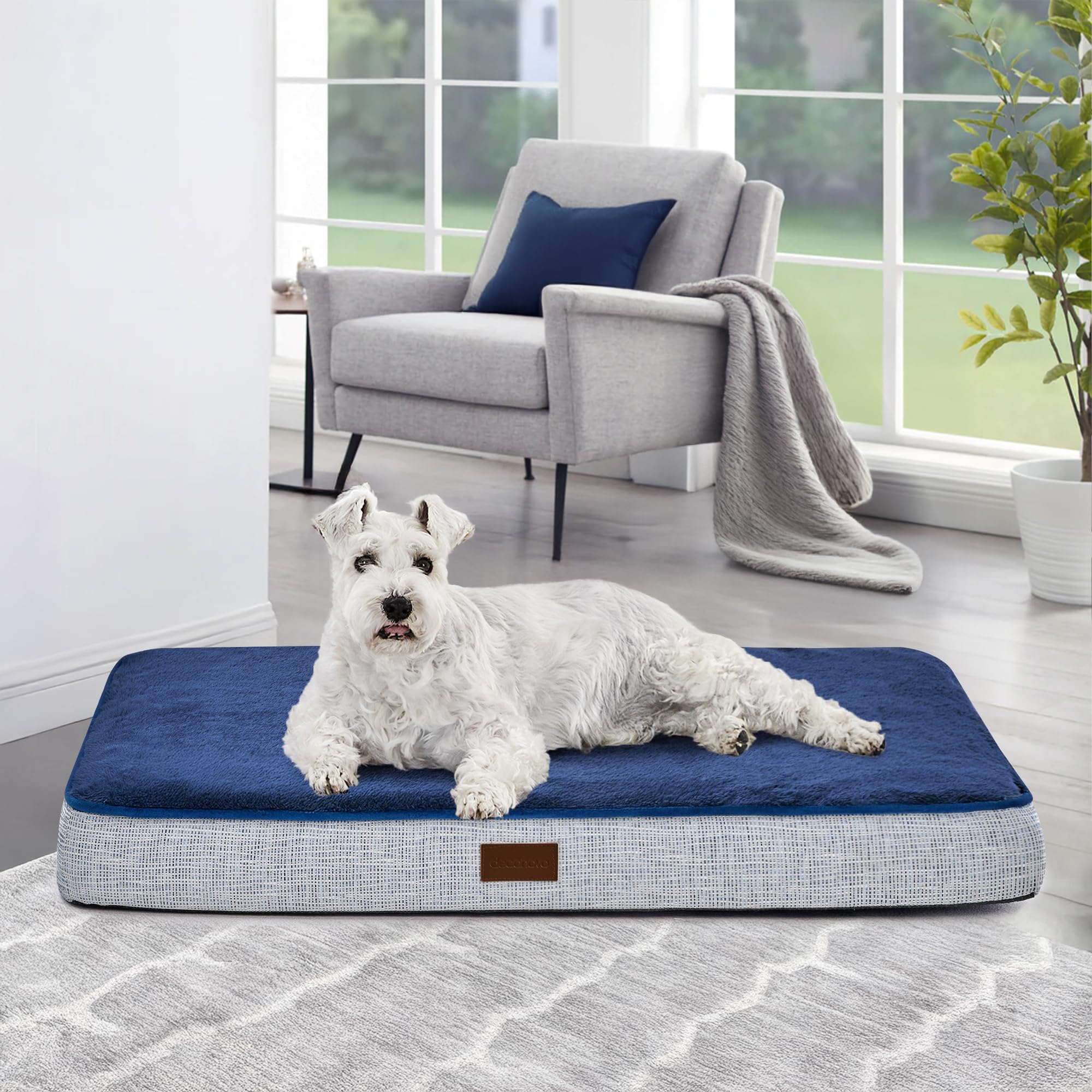 PetWell Orthopedic Dog Bed – Plush Faux Fur, Washable Cover, Non-Slip Base | Small, Medium, Large