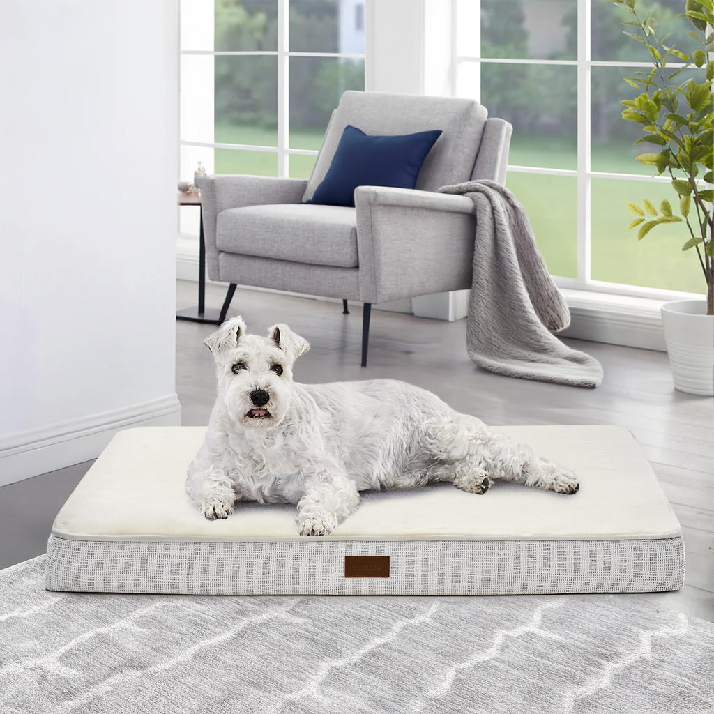 PetWell Orthopedic Dog Bed – Plush Faux Fur, Washable Cover, Non-Slip Base | Small, Medium, Large